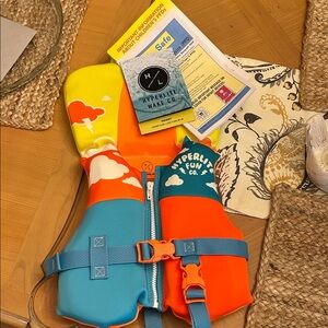 Hyperlite Kids Swim Vest - Blue, Orange, and Yellow